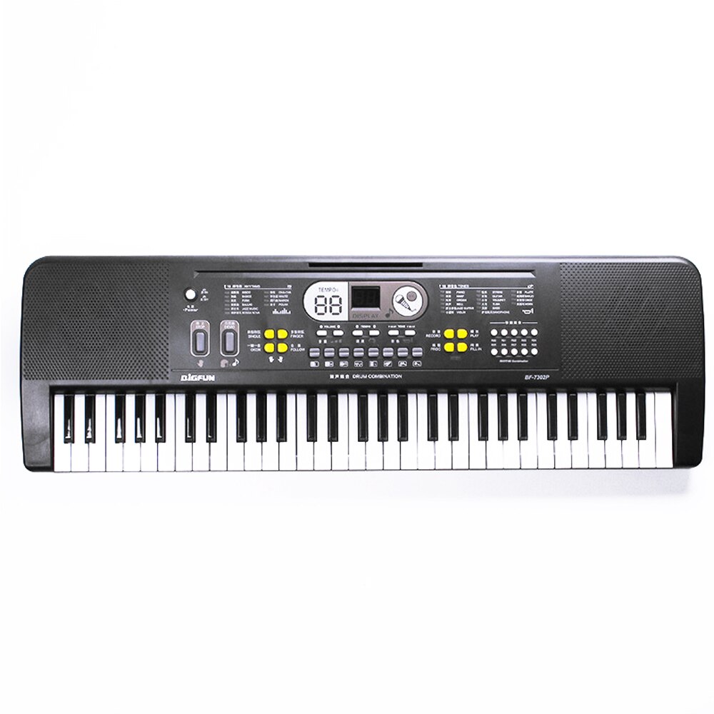 Clavier électronique de musique numérique 61 touches, Piano électrique multifonctionnel pour étudiant avec Microphone, Instrument de musique