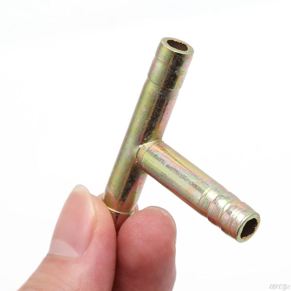 8mm 5/16 "T 3 vías manguera conector de púas aire combustible agua tubería Gas equipo de soldadura C90A la nave de la gota
