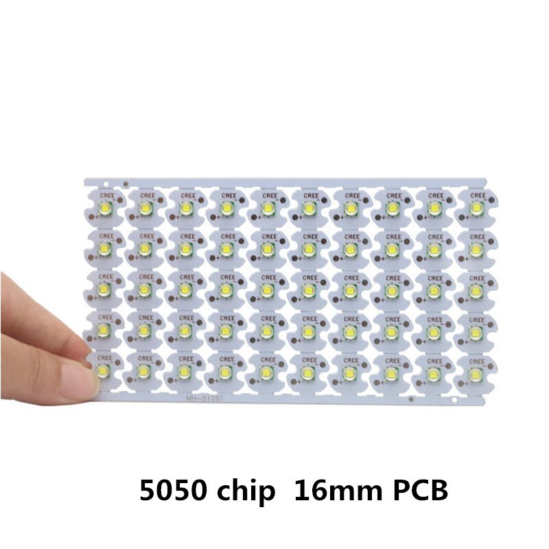 LED CREE 5050 LED Chip 3,2-3,4 V 45mil 1-3W hoch Energie Perlen Mit 10mm 16mm 20mm Aluminium PCB Kühler Tafel Für DIY Taschenlampe