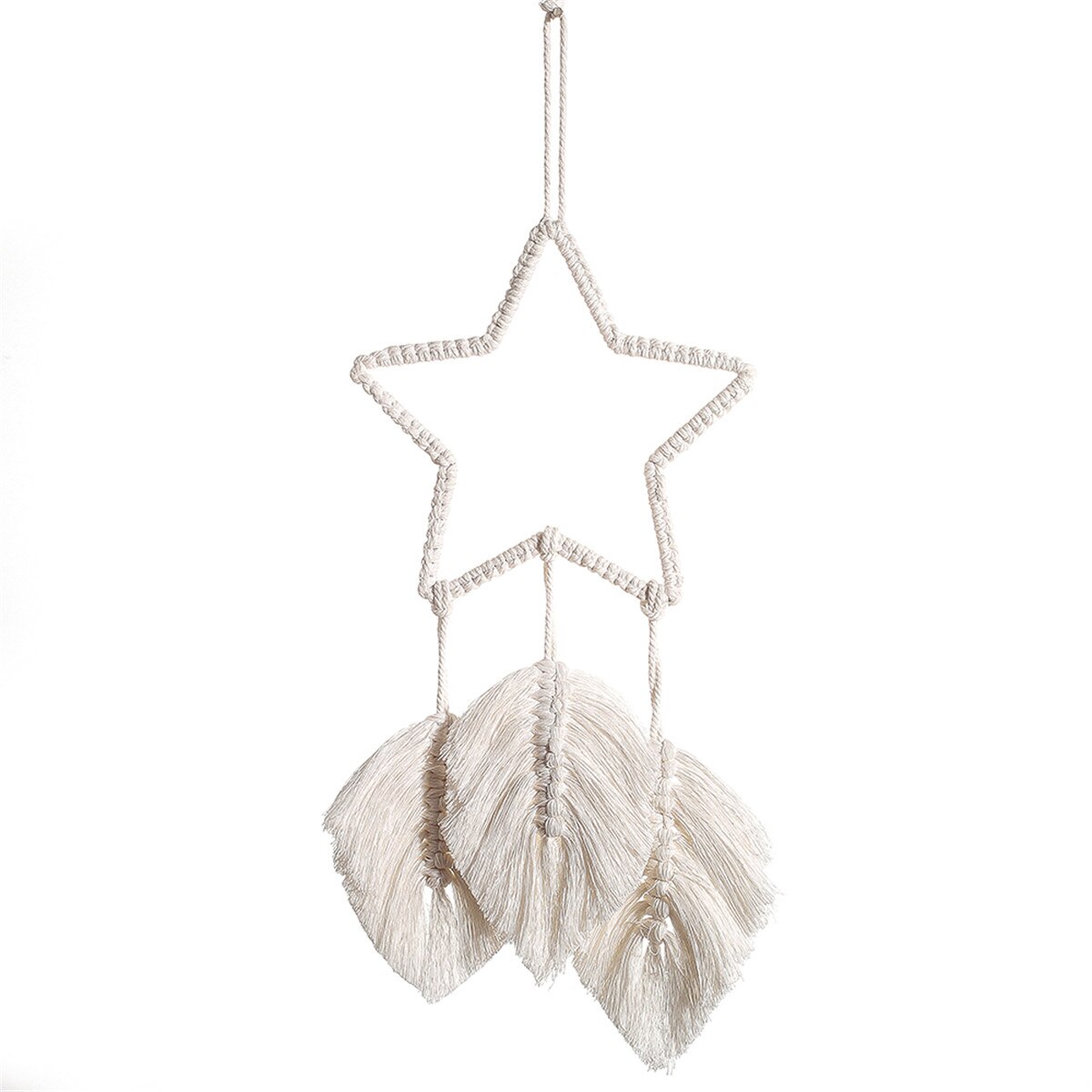 Macramé estrella colgante de pared atrapasueños tapiz bohemio decoración del hogar hecho a mano para niños habitación hogar boda ornamento manualidad para