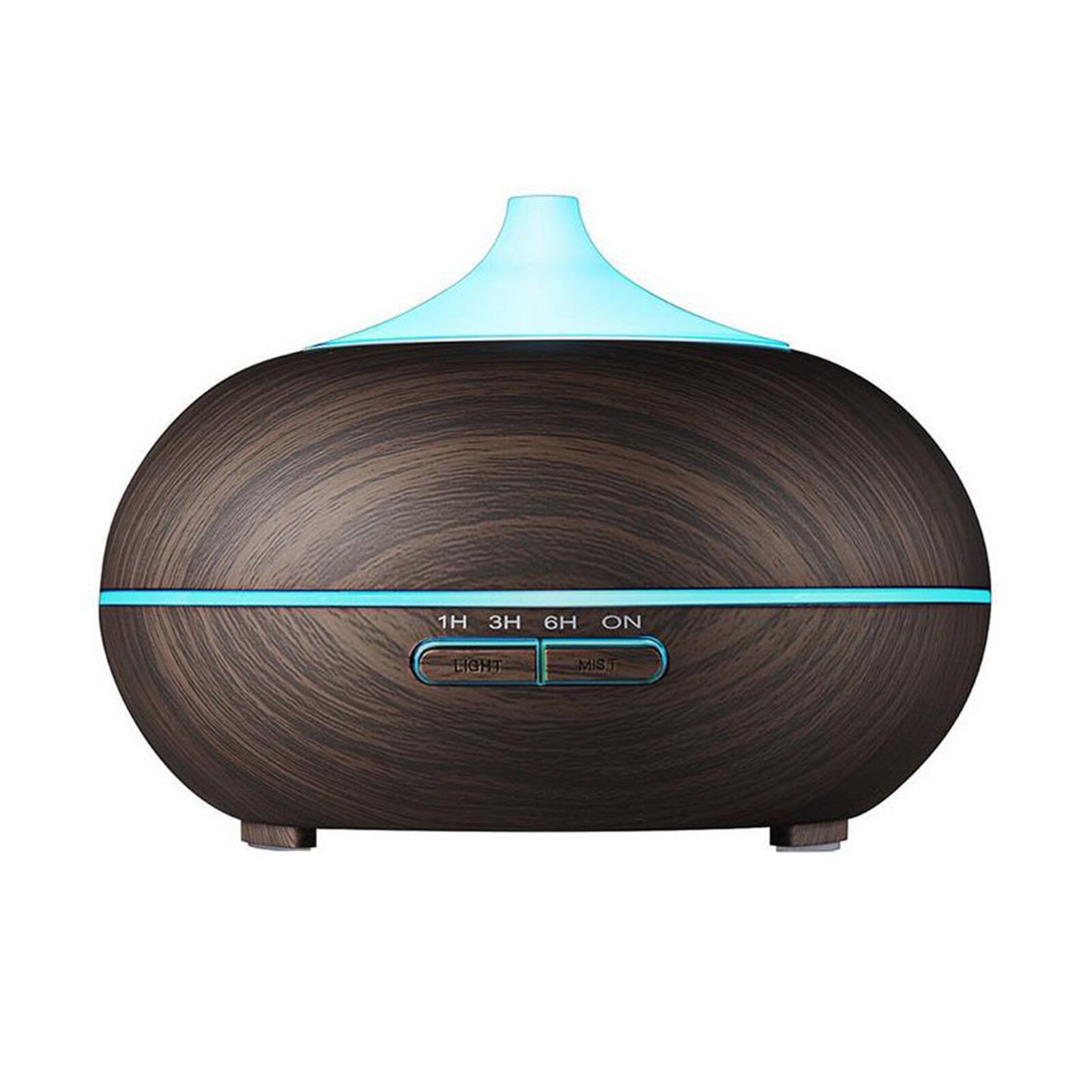 4# 500ml Aroma Essential Oil Diffuser Ultrasonic Air Humidifier With Wood Grain Electric Led Lights Aroma Diffuser For Home: Brown