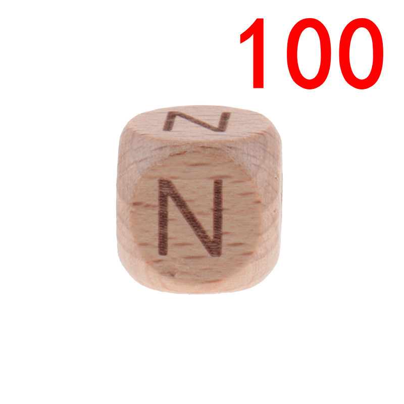 100 Stuks Engels Beuken Hout Letters Kralen 12Mm Alfabet Kraal Voor Sieraden Maken Diy Armbanden Ketting Sieraden Accessoires