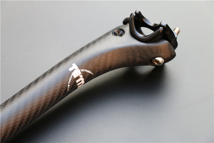 TEMANI Full Carbon Fiber Bicycle Seatpost MTB/Road Bike SeatPost Offset 20 degrees Bicycle parts 25.4/.27.2/30.8/31.6*350/400mm