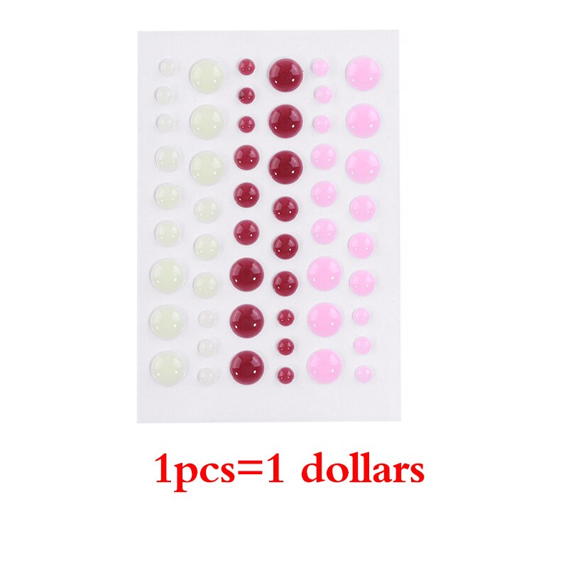 Enamel Dot Self Adhesive Sprinkles Enamel Dots Resin Sticker for Scrapbooking DIY Crafts Card Making Decoration: Picture 20