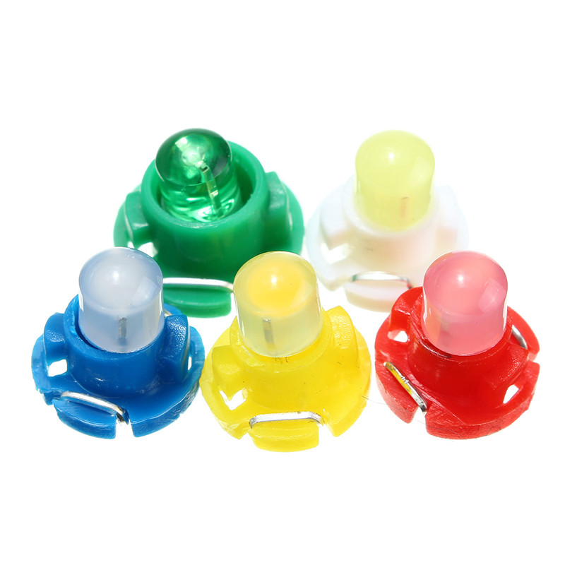 10pcs T4 LED Neo Wedge Dashboard Instrument Cluster Lights Car Panel Gauge Dash Bulbs White/Blue/Red/Green/Yellow DC 12V