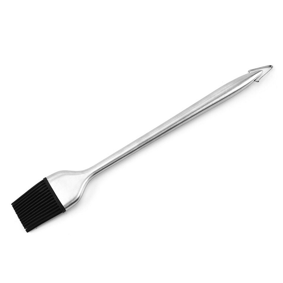 Barbecue Brush With Stainless Steel Hollow Handle BBQ Oil Brush Barbecue Tool Silicone Sweeper Barbeque Accessories: D