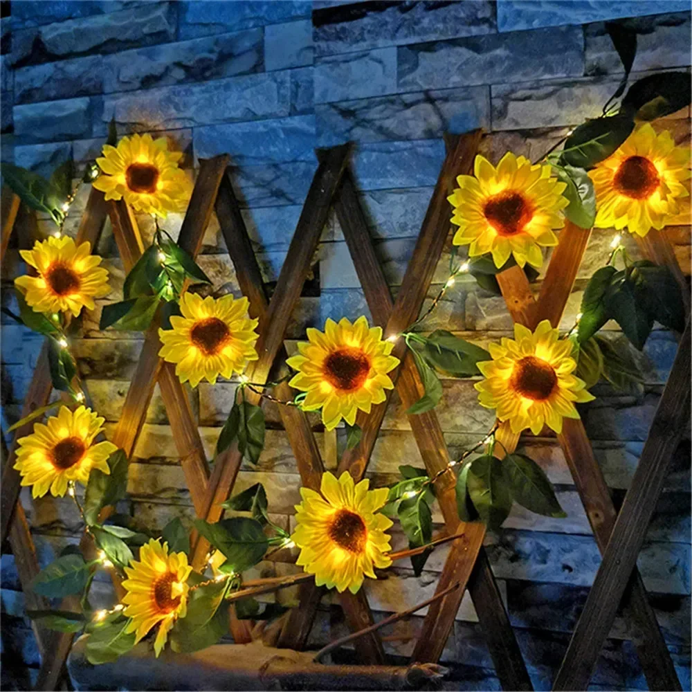 Casamento pendurado guirlanda luz da corda artificial lvy led stringlight para o quarto festa de casamento jardim parede sala alimentado por bateria