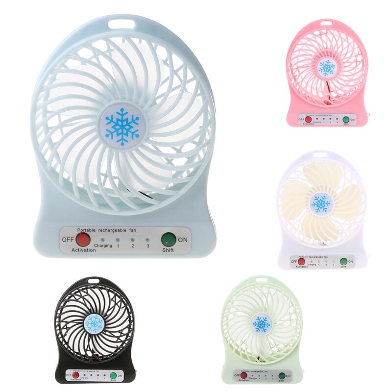 Portable LED Light Mini Fan Air Cooler Mini Desk USB Fan Third Wind USB Fan