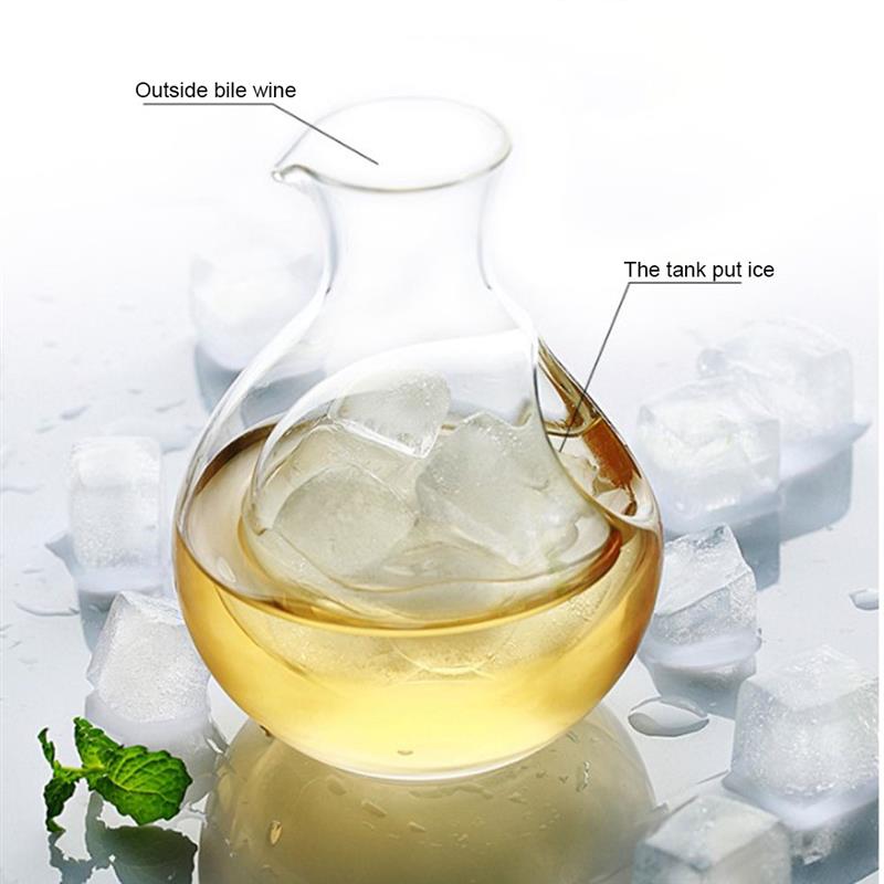 Japanese Cold Sake Glass Decanter Bottle 300ml/385ml Glass Sake Wine Bottle Clear Liquor Glass for Birthday Housewarming