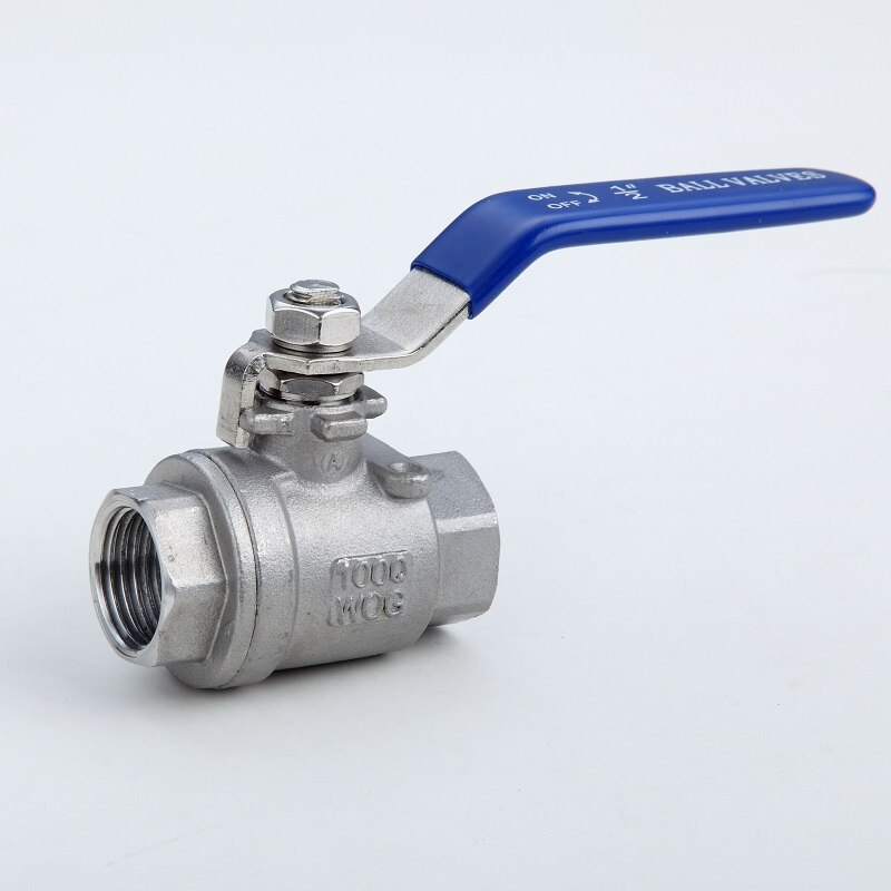 SS304 1/2‘’-4‘’two-piece full bore ball valve 2p ball valve Silk port internal thread valve Max 1000psi ball valve