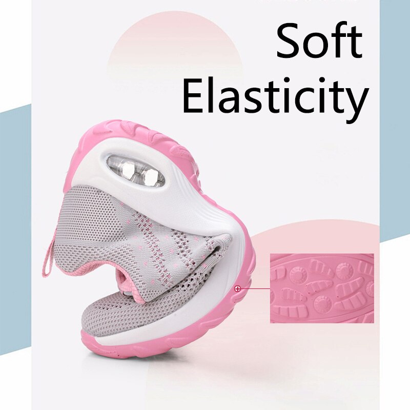 MARSON Women Sport Casual Shoes Outdoor Breathable Comfortable Ladies Shoes Lightweight Platform Sports Running Mesh Sneakers