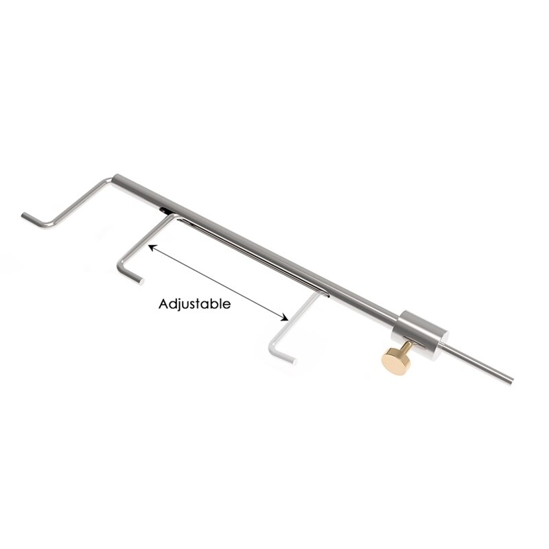 Cello Sound Post Gauge Diy Cello Tool Luthier Repair Install Tools Chrome-Plated Cello Gague Silver