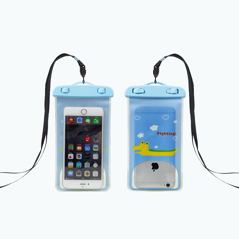 Udendørs sport mobiltelefon vandtæt taske til snorkling svømning dykning rafting gennemsigtig undervands svømmetaske telefon etuier