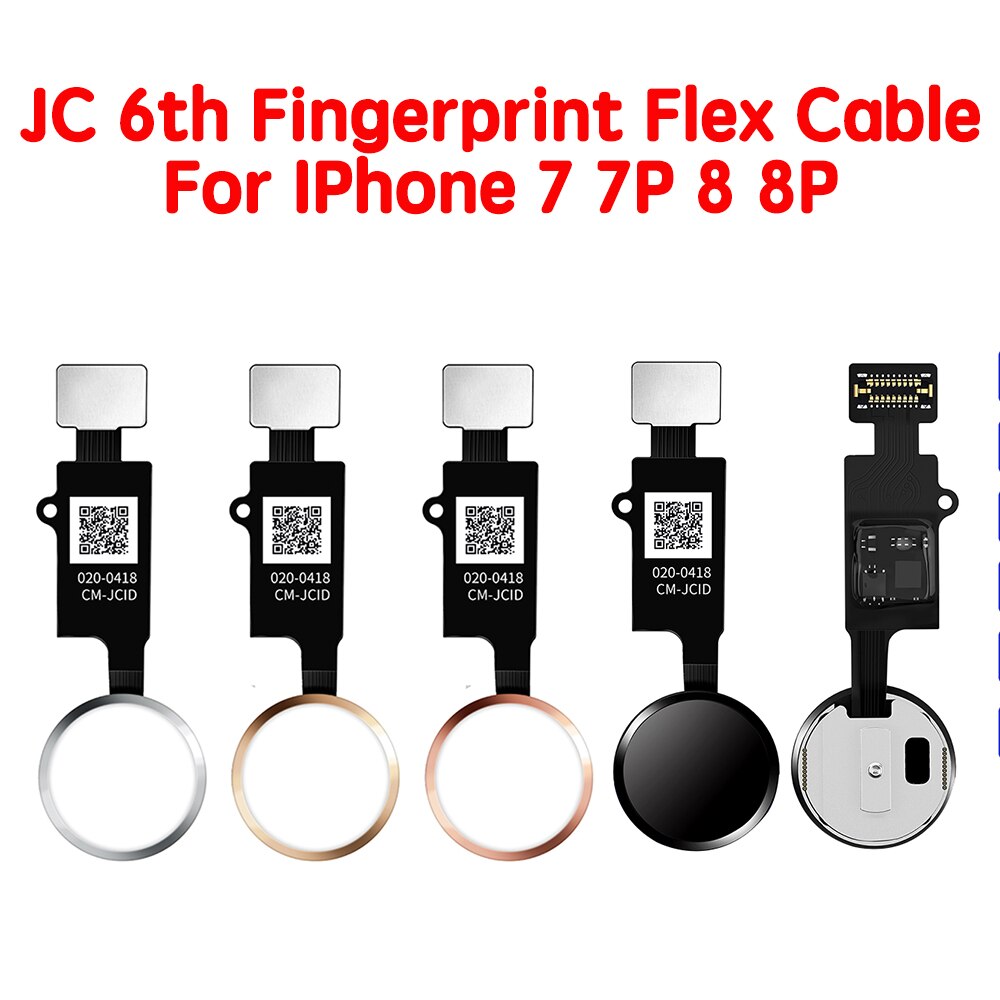 10 pces jc 6 geração casa botão flex para iphone 7 8 plus se universal voltar função solução sem bluetooth curto flex