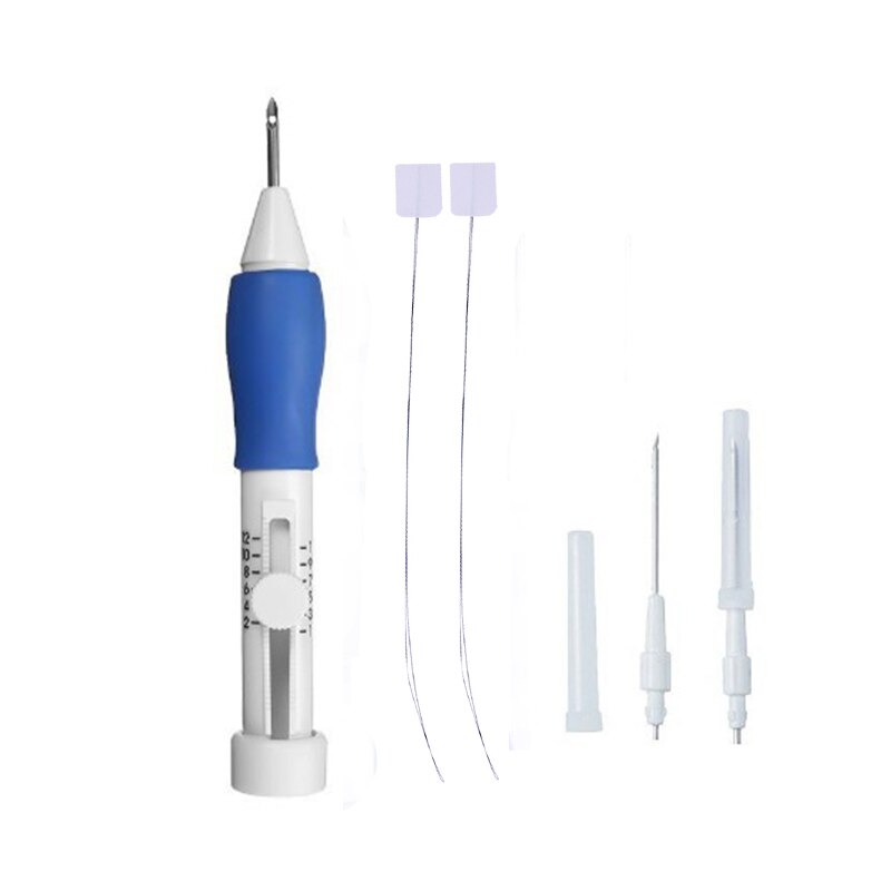 Craft Kits Embroidery Pen Set Magic DIY Embroidery Pen Stitching Knitting Craft Diy Sewing Tool Kit Punch Needle Set: single
