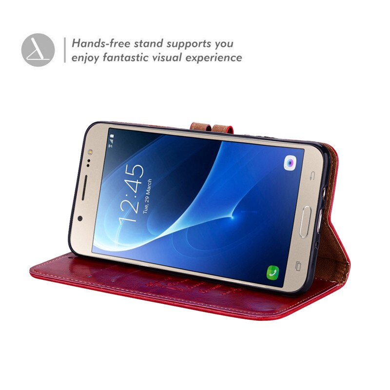 Dla przypadku telefonu Samsung galaktyka J5 2016 pokrywa J510 SM-J510F J510FN etui z klapką SKÓRZANY PORTFEL Coque dla Funda Samsung J5 2016 klapki przypadku