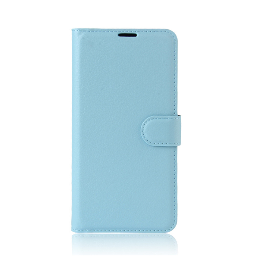 Voor Huawei Y7 Hoesje Flip Lederen Telefoonhoesje Voor Huawei Y7 Portemonnee Lederen Hoes Voor Huawei Y7: Sky Blue
