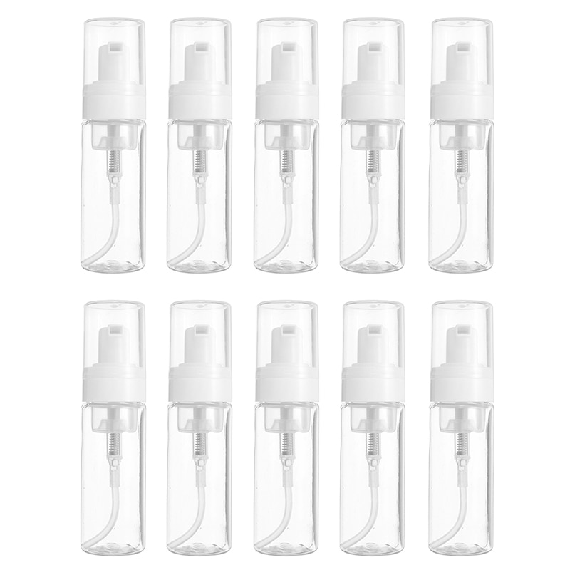 10Pcs Transparant Lege Spray Flessen 50Ml Plastic Schuimende Dispenser Hervulbare Container Cosmetische Spray Clear Fles
