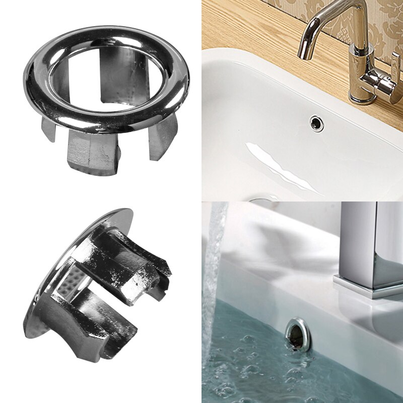 2x badeværelsesoverløbsdæksler til håndvask eller håndvask krom udskiftning toilet toiletoverløb til udskiftning toilet