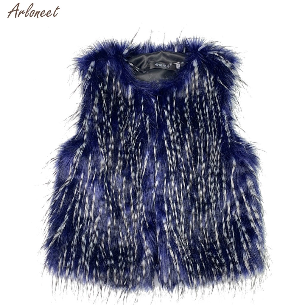 Toddler Kids Baby Girl And Boy Plush Blue Keep Warm Loose Coat Sleeveless Vest Kids Coats Tops Clothes