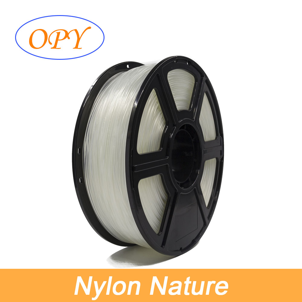OPY Nylon Pa66 Filament 1,75 mm 1 kg Rolle 3D-Drucker Polyamidfaden transparent Natur Schwarz Weiß Farbe Hohe Zugfestigkeit: Natürliche