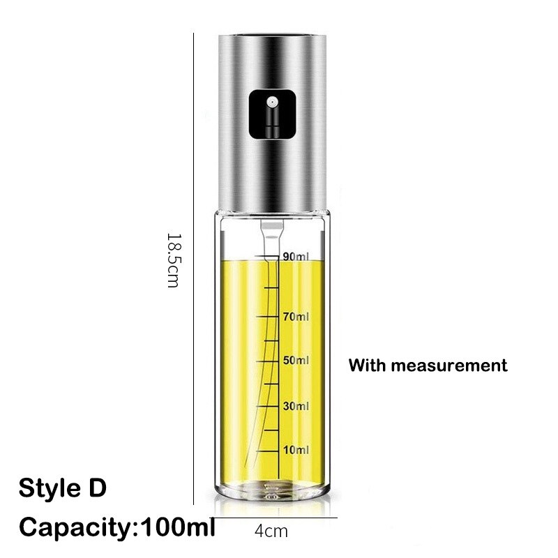 Oil Sprayer for Cooking Olive Oil Sprayer Mister Olive Oil Spray Bottle Olive Oil Spray for Salad, BBQ, Kitchen Baking: Style D 100ML