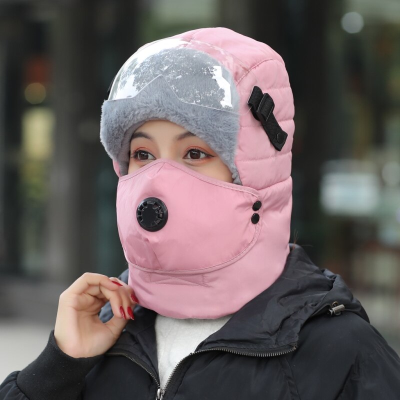 unisex Winter warm Neue Kappen Dicken Gläser Lei Feng Hüte Radfahren Winddicht Winter draussen Mittleren verändert Und Ältere Bomber hüte: 02