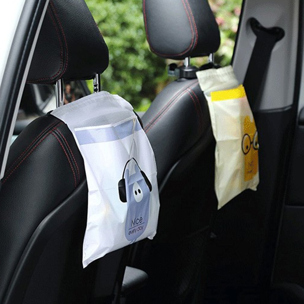 Vehicle Garbage Bags Peva Adhesive Trash Can Cute Portable Storage Disposable Cleaning Bags