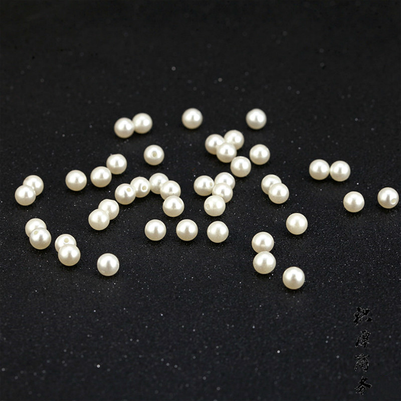 Tachuelas con forma de perlas blancas y negras de 6mm de 100 Uds. Con cabeza redonda y tachuelas acrílicas para vestidos de boda, pantalones, sombreros, zapatos, adornos para manualidades