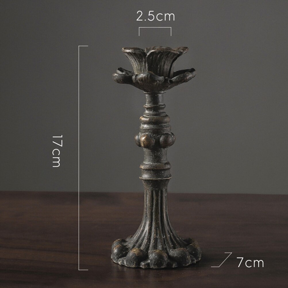 1pc antikke lysestager harpiks lys tilbehør retro lysestage fransk lys sconce nostalgisk lysestage boligindretning