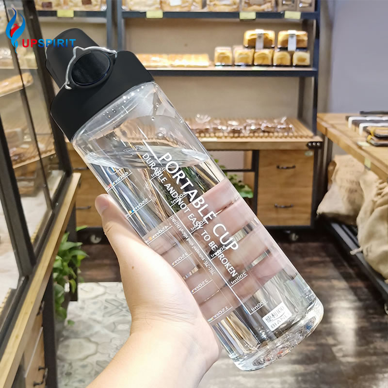 Upspirit 800mL Sport Water Bottle Plastic High Capacity Drinking Kettle Portable Outdoor Tour Hiking Protein Shaker Drinkware