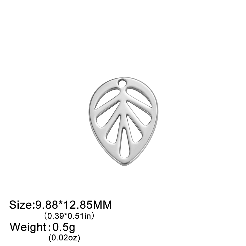 Skyrim 5pcs/lot Leaves Charms for Jewelry Making Stainless Steel Gold Color DIY Pendant for Earring Necklace Bracelet: VIOLET