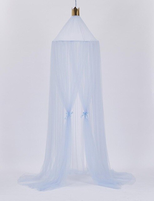 Kinderkamer decoratie gordijn baby speeltent prinses hang koepel klamboe baby beddengoed set baby wieg net tent: Blauw