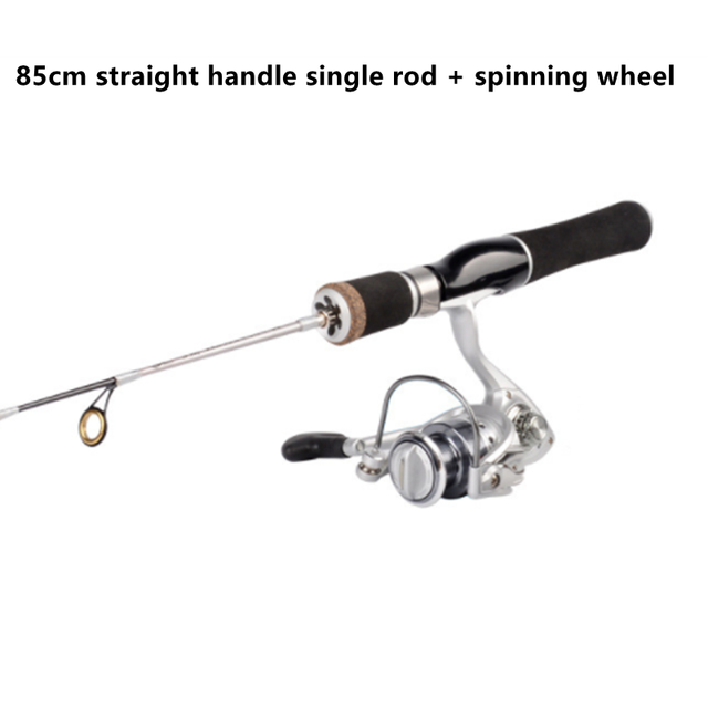 Ice Fishing Rod Set 55cm/85cm Epoxy Material Ultra Short Raft Rod Rod Travel Fishing Tackle: Light Grey