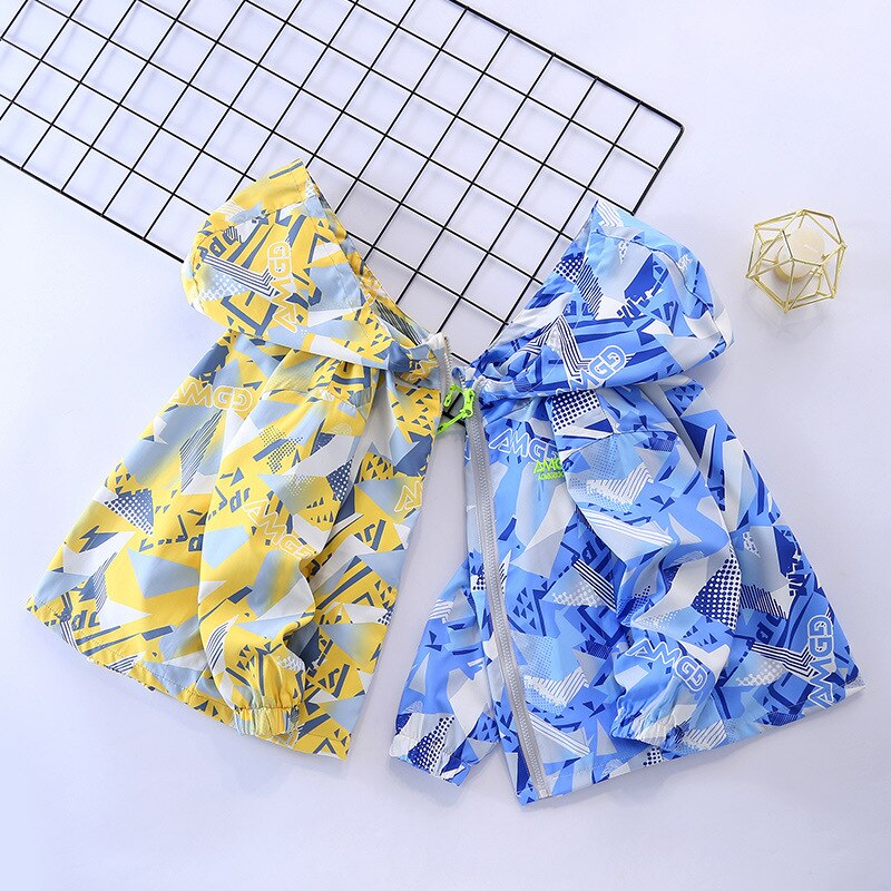 Boy's thin coat spring and autumn children's clothing 2022 windbreaker middle-aged children's tops jackets 4-12 years old