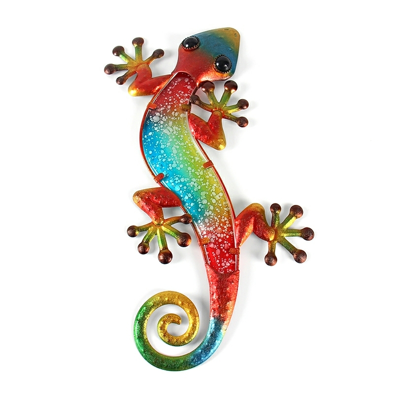 3d bil klistermærker metal væg firben gekko bil udvendig dekoration bil styling: 001-38 x 21 x 2.5cm