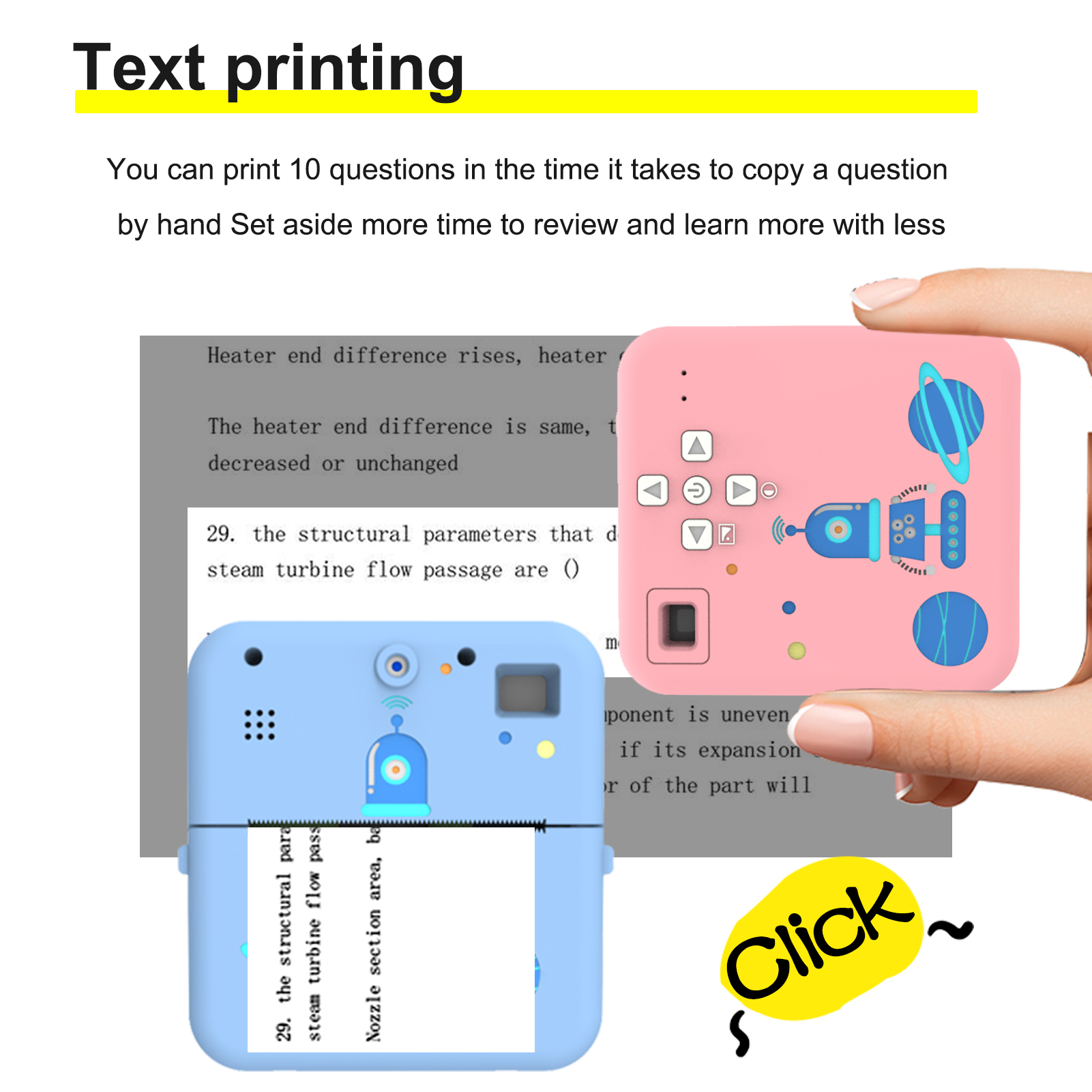 Mini Pocket Printer Camera Instant Print Portable Thermal Printing Machine Wireless BT Connection for Picture Label DIYHandcraft