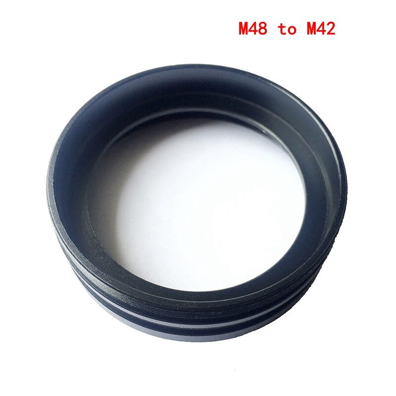 M52 to m42/m52 to m48/m48 to m48/m48 to m42 x 0.75- tråds objektivadapterring för stereomikroskop: M48 to m42