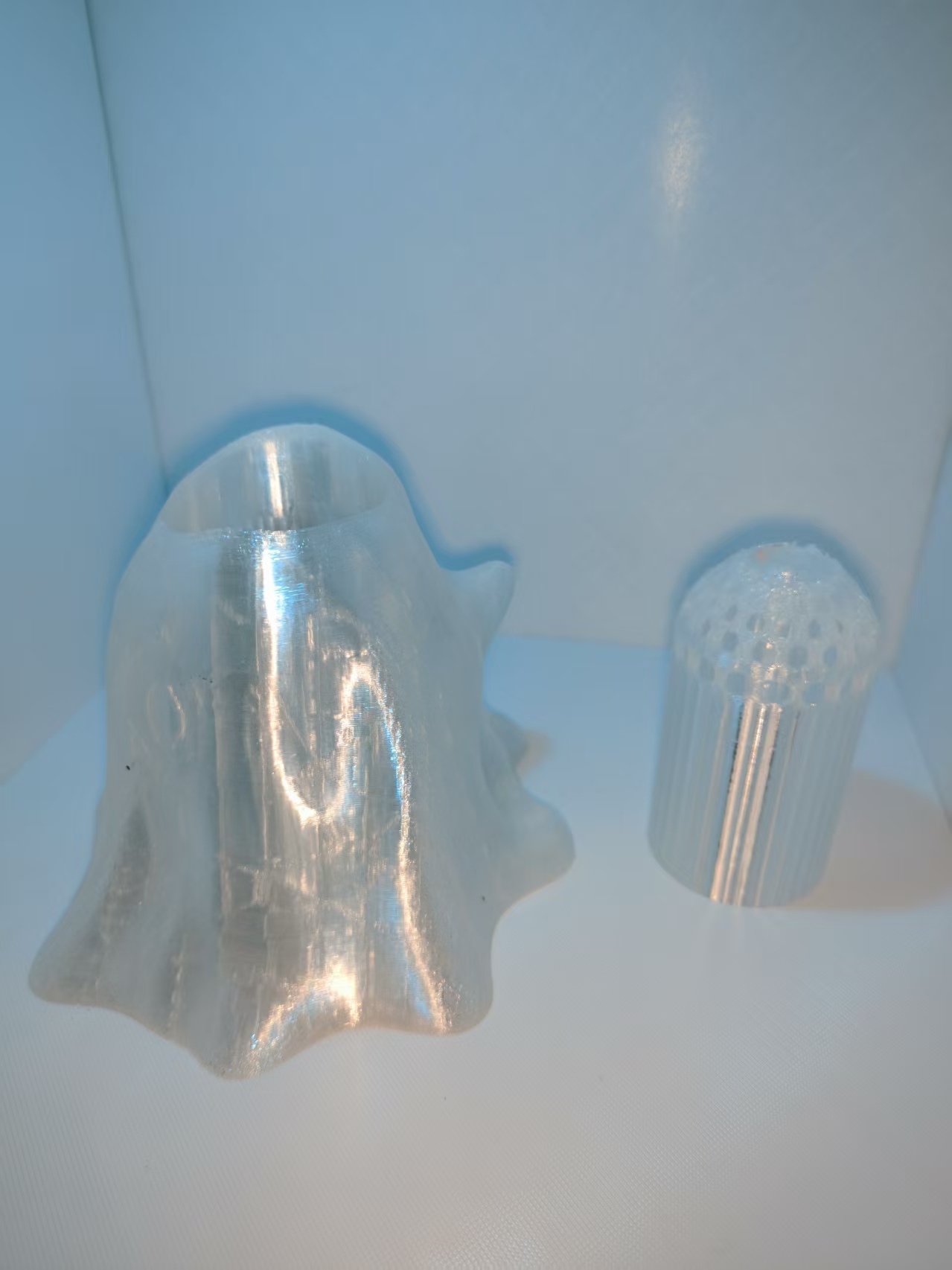 3d schattige, bedrukte spookvormige plantenpotjes - duurzame petg mini-houder voor hydrocultuur, vetplanten en halloween-decoratie