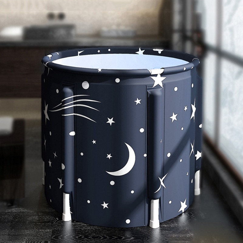 Support en tissu baignoire pliante adulte baignoire épaissie domestique baignoire Portable 70x65cm