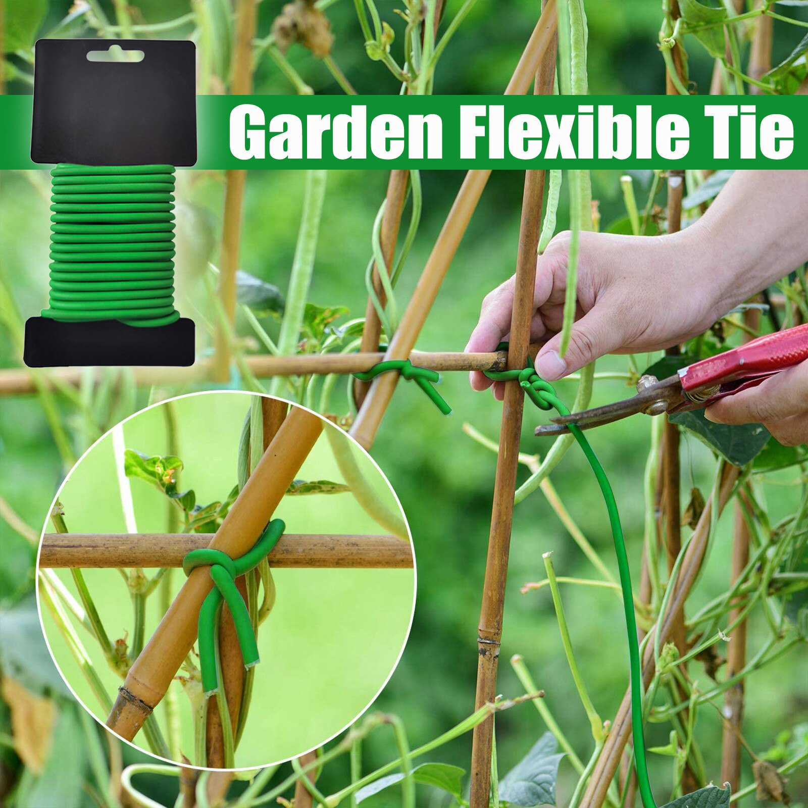 Garden Flexible Tie Soft Plant Ties Tpr Twists Tie Support Plant Vines Plant Supports Multi-use Reusable Ties For Plant Garden