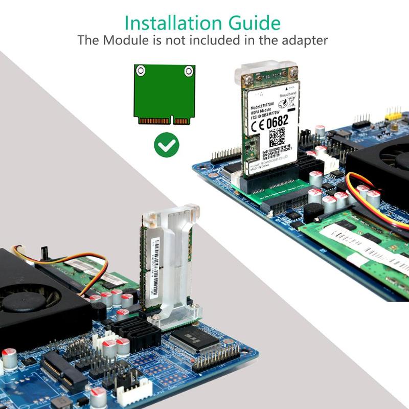 PCI-Express SSD mSATA Mini Adapter Kaart voor 3G 4G WWAN LTE GPS Module mSATA Kaart Uitstekende vakmanschap Goed Duurzaamheid