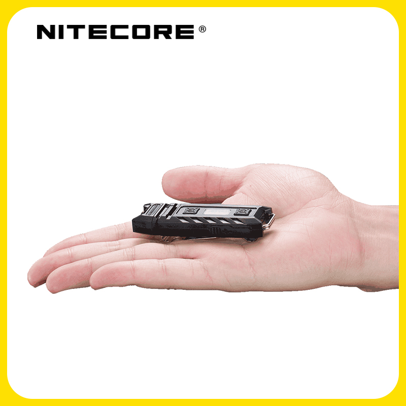 Nitecore thumb usb genopladelig hvid + rød led arbejdslampe 85lm letvægts lommelygte