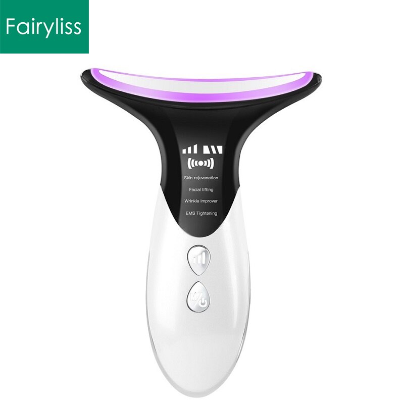 Neck Anti Wrinkle Face Lifting Beauty Device Double Chin Remove Massager LED Photon Therapy EMS Tighten Neck Lifting Care Tool