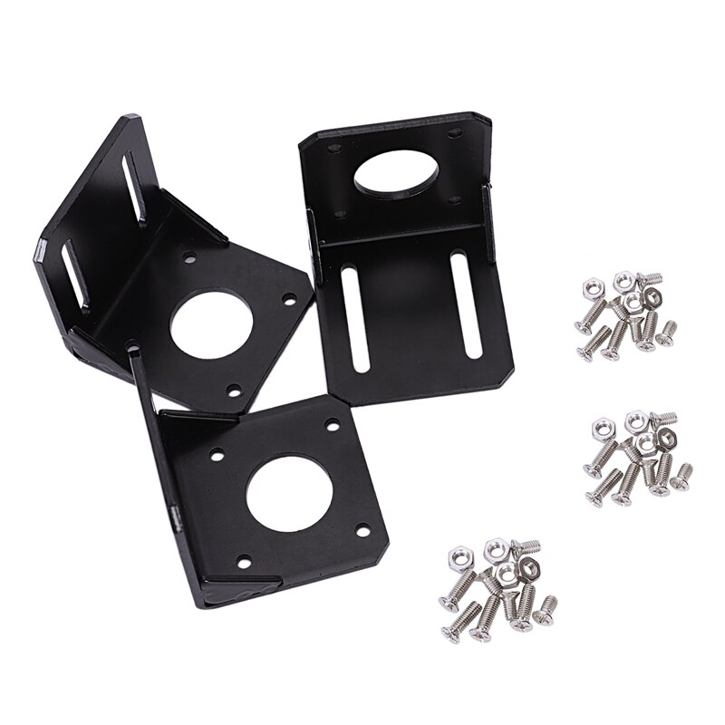 Produktbild von 2er-Set Nema 17 Montagehalterung Aus Legiertem Stahl – 42mm Schrittmotor-Befestigung, L-förmig