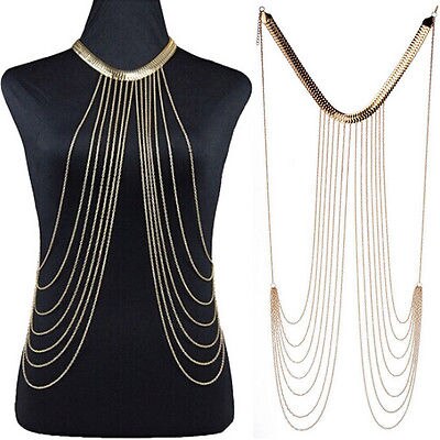 Women Necklaces&Pendants Tassel Alloy Punk Long Necklace Female Jewelry Sexy Chain Necklace