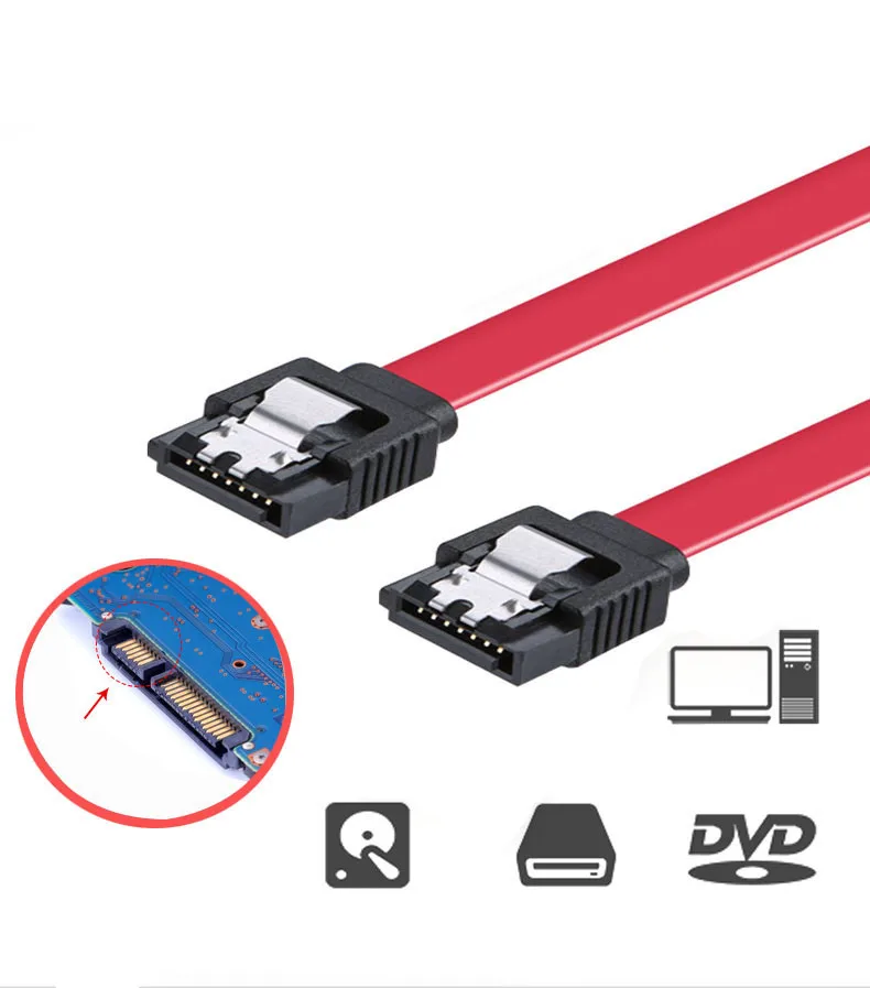 Cable SATA 3,0 a unidad de disco duro SSD HDD Sata 3 Cable recto de ángulo recto para placa base Asus MSI Gigabyte Cable de alta velocidad