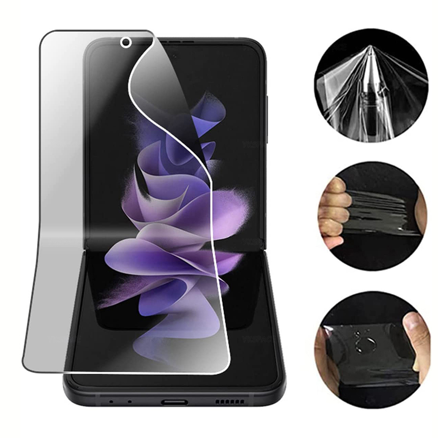 Película de hidrogel antiespía de privacidad externa EPU interior para MOTOROLA Moto Razr 40 50 Ultra Plus 2024 2023 2022 Protector de pantalla suave