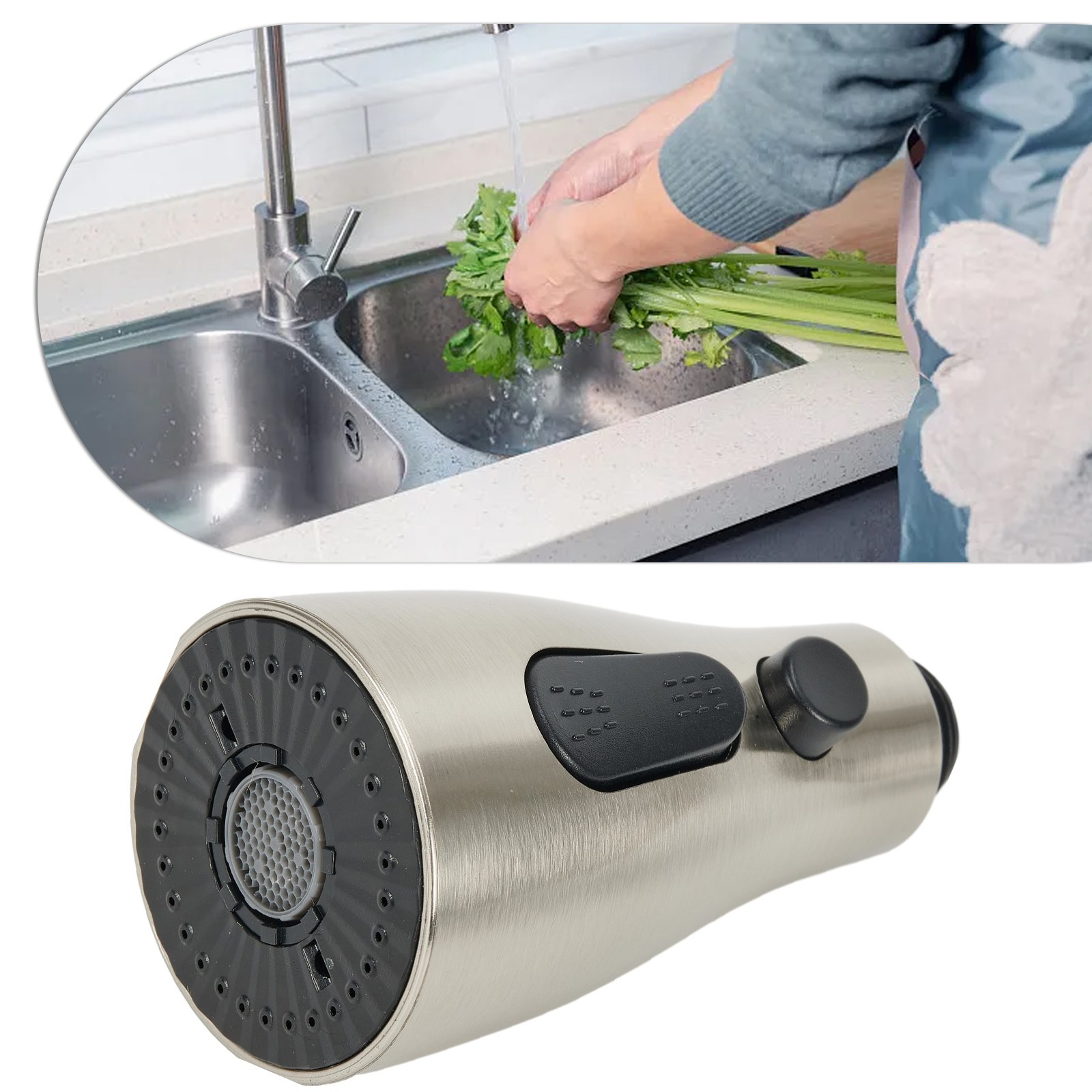 Keuken Uittrekbare Kraan Sproeikop 3 Modi ABS Waterbesparende Badkamer Wastafel Wastafel Douche Sproeikop Voor 1/2 "aansluiting