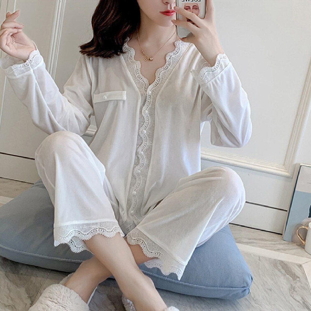 Herfst Goud Fluwelen Pyjama Sets Vrouwen Thuis Draag Casual Lange Mouw Nachtkleding Pak Sexy Lente Nachtkleding Lounge Broek T798